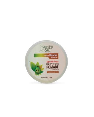 Hawaiian Silky Apple Cider Vinegar Hair Pomade with Black Castor Oil 2.4 oz - for Strong Natural Hold on All Hair Types - Good on Color Treated Hair - for Men, Women &amp; Kids