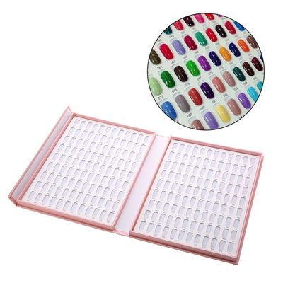 120 Colors Nail Gel Polish Display Chart Nail Polish Color Card with 120 Tips Pink