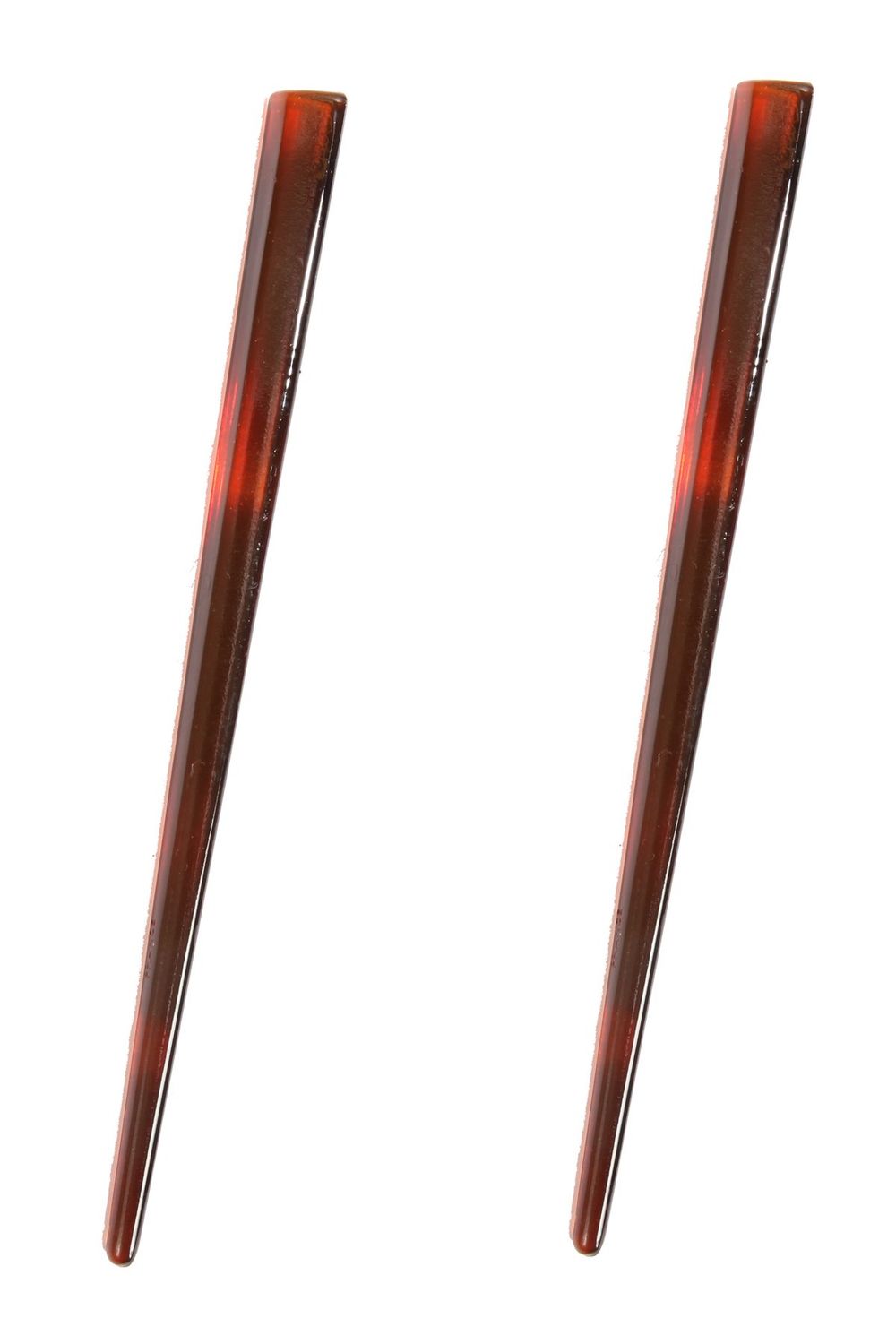 Caravan French Tortoise Shell Chop Stick In A Diamond Top Shape Pair, 65 Ounce