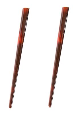 Caravan French Tortoise Shell Chop Stick In A Diamond Top Shape Pair, 65 Ounce