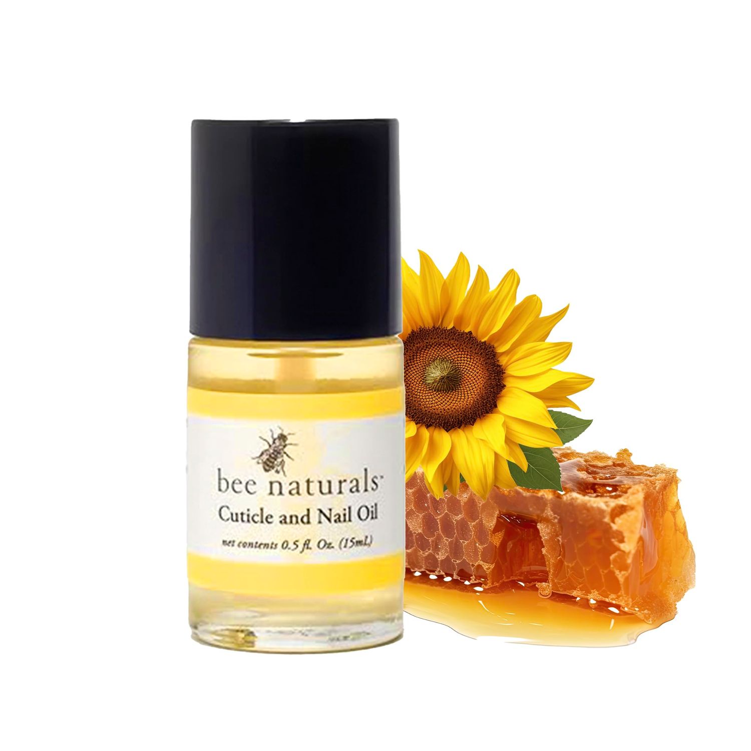 Bee Naturals Nail &amp; Cuticle Oil 0.5 oz - Heals Cracked Nails &amp; Rigid Cuticles. Deep moisture for nails and cuticles. Contains rich avocado and castor oils. Massage into nails and cuticles.