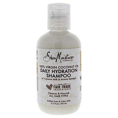 Shea Moisture 100 Percent Virgin Coconut Oil Daily Hydration Shampoo for Unisex, 3.2 Ounce