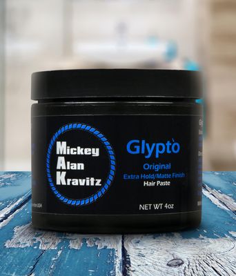 Glypto Blue (the original) concentrated extra hold sculpting hair paste, matte finish, water base, non comedogenic, won&#39;t clog pores