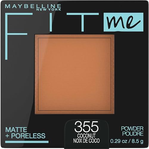 Maybelline Fit Me Matte + Poreless Pressed Face Powder Makeup &amp; Setting Powder, Coconut, 1 Count