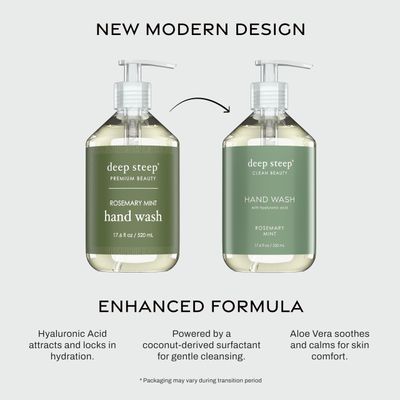 Deep Steep Liquid Hand Wash, 17.6 Ounces (Rosemary Mint)