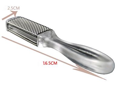 HiibabyClear Handle Safe Metal Foot Rasp Callus File 2 Side Hard Dead Dry Skin Remover Pedicure