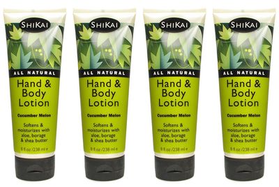 ShiKai Cucumber Melon Hand &amp; Body Lotion (8oz, Pack of 4) | Daily Moisturizing Skincare for Dry and Cracked Hands | With Aloe Vera &amp; Vitamin E