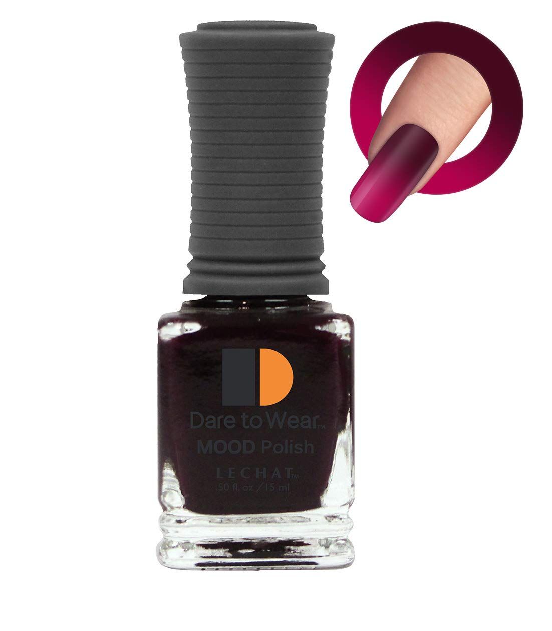 LECHAT Dare To Wear Mood Polish, Crimson Nightfall, 0.5 Ounce