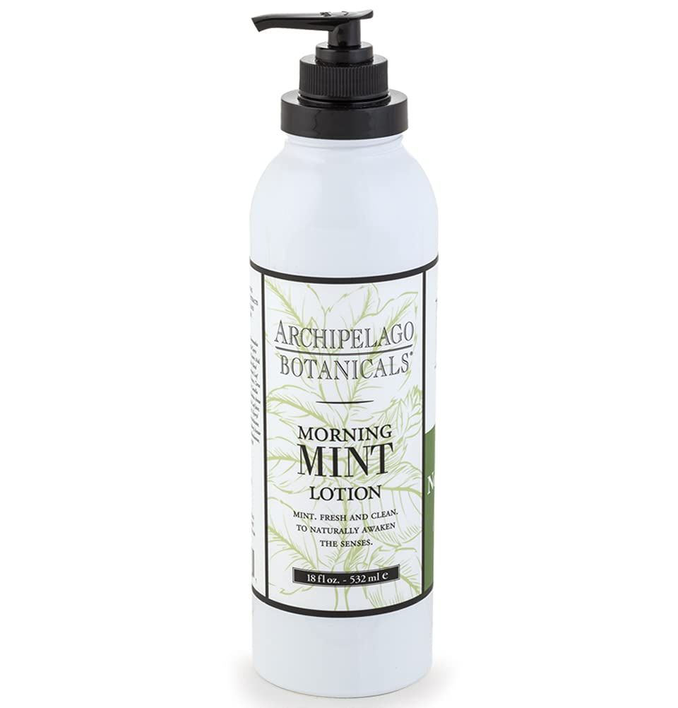 Archipelago Botanicals Morning Mint Lotion, Energizing and Invigorating Lotion for Smooth Skin, Scented Body Lotion Free from Parabens, Phthalates and GMOs (18 oz)
