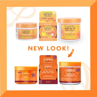 Cantu Hair Treatment Kit with Coconut Curling Cream, Edge Stay Gel, and Twist &amp; Lock Gel with Shea Butter for Natural Hair (Packaging May Vary)