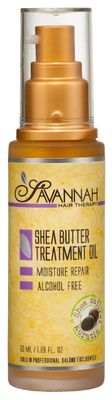Savannah Hair Therapy Hair Oil with Shea Butter for Frizzy, Dry &amp; Damaged Hair, Hydrating Keratin Treatment Oil, 1.69oz/50ml