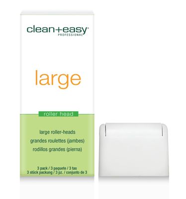Clean + Easy Large Roller Heads for Roll-On Wax Refill, Disposable and Easy to Attach, for Easy Wax Application on Legs and Body, At-home, Self and DIY Waxing, Travel-size, 3 Roller Heads - 1 Pack