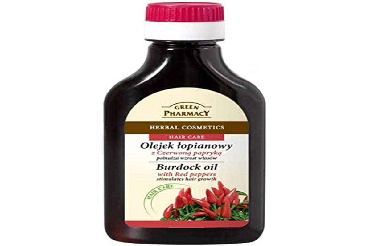 Elfa Pharm Natural Burdock-Root Oil with Red Peppers for Hair &amp; Scalp Stimulates Hair Growth, 3.38 Fluid Ounce