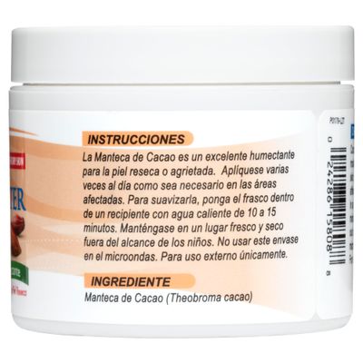 De La Cruz Cocoa Butter - 100% Pure and Natural Cocoa Butter For Dry, Rough Skin - All Natural Hydrating Moisturizer, (Jar - 1 Count, 4 Ounce)