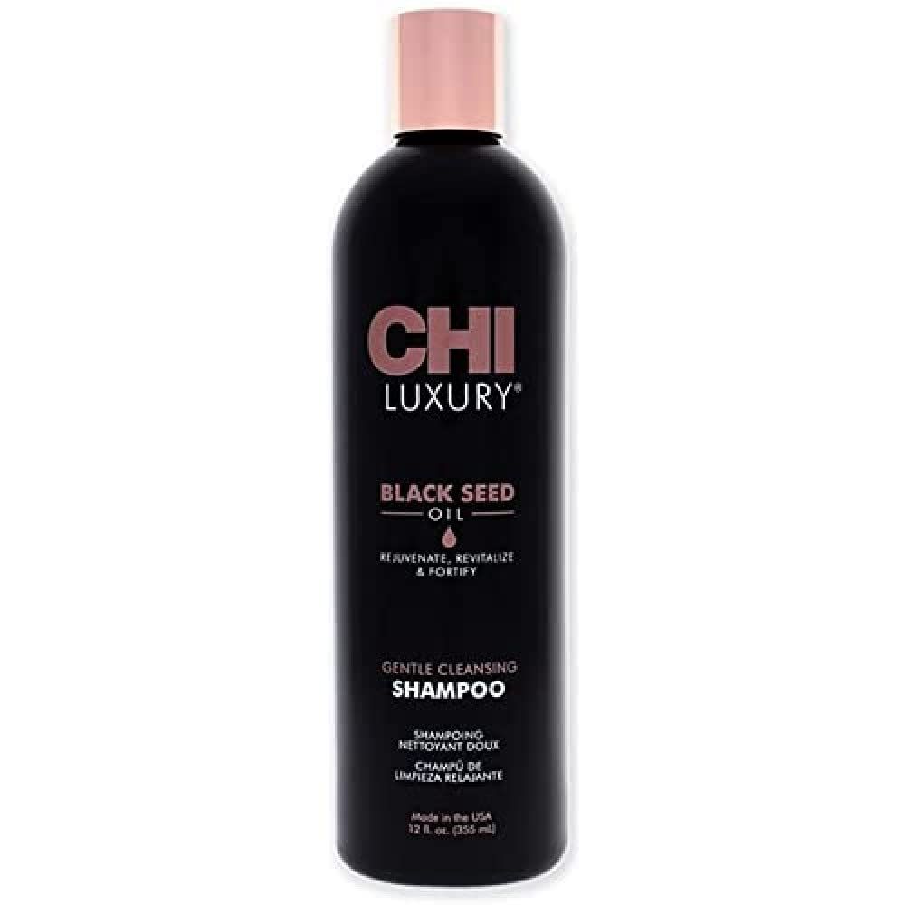 CHI Luxury Black Seed Oil Gentle Cleansing Shampoo, Adds Hair Volume &amp; Body, Strengthens &amp; Removes Impurities, Sulfate, Paraben, &amp; Cruelty-Free, 12 Oz