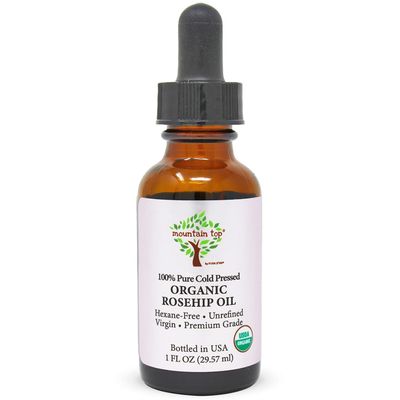 MOUNTAIN TOP Rosehip Seed Oil USDA Organic 100% Pure Cold Pressed Unrefined - Premium Grade Pure Natural Moisturizer Treatment for Face, Hair, Skin, Nails - Men &amp; Women