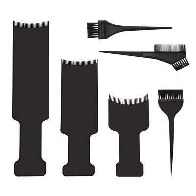 6 Pcs Balayage Highlighting Kit - Hair Color Board with Teeth, Foils, and Brush for Dyeing and Coloring