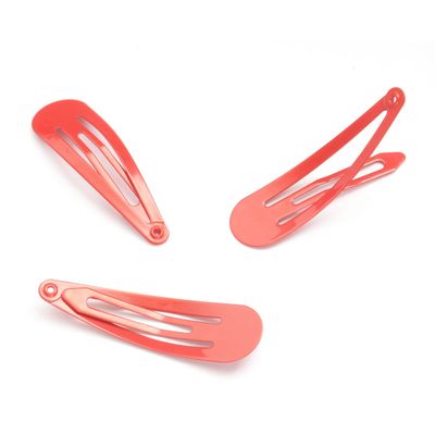 Motanar 50 Pack of Snap Hair Clips Hair Barrettes for Kids, Girls and Women, 50 mm (Red)