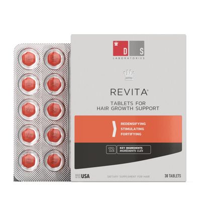 DS Laboratories Revita Tablets, Hair Supplement for Hair Growth Support, Zinc, Iron, Magnesium, Melatonin, Vitamin D &amp; Biotin Vitamins for Women &amp; Men, Hair Vitamins for Thicker Hair Growth, Hair Care
