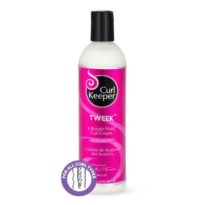 Curl Keeper Ultimate Hold Curl Cream for Curly and Wavy Hair Types - Hairspray in a Styling Cream Form for Women &amp; Men (8 Fl Oz), Tweek