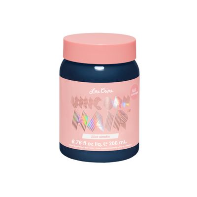 Lime Crime Full Coverage Unicorn Hair Dye, Blue Smoke - Damage-Free Semi-Permanent Hair Color Conditions &amp; Moisturizes - Temporary Hair Tint Kit Has A Sugary Citrus Vanilla Scent - Vegan