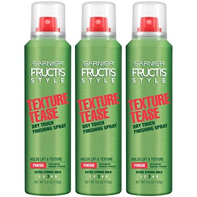Garnier Hair Care Fructis Style Texture Tease Dry Touch Finishing Spray, 3.8 Ounce (Pack of 3)