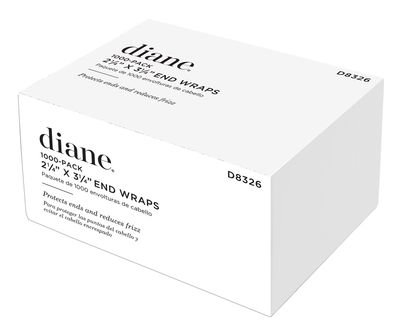 Diane End Wraps for Styling Hair in Salon or at Home 2.25 inch x 3.25 inch , White, 1000 Count(Pack of 1)