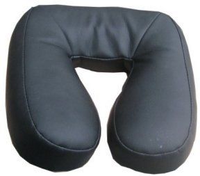 Therapist&#39;s Choice Ergo Massage Table Face Cradle Cushion, Ergonomic Style, Loop Fastener Strips on Back (Black)
