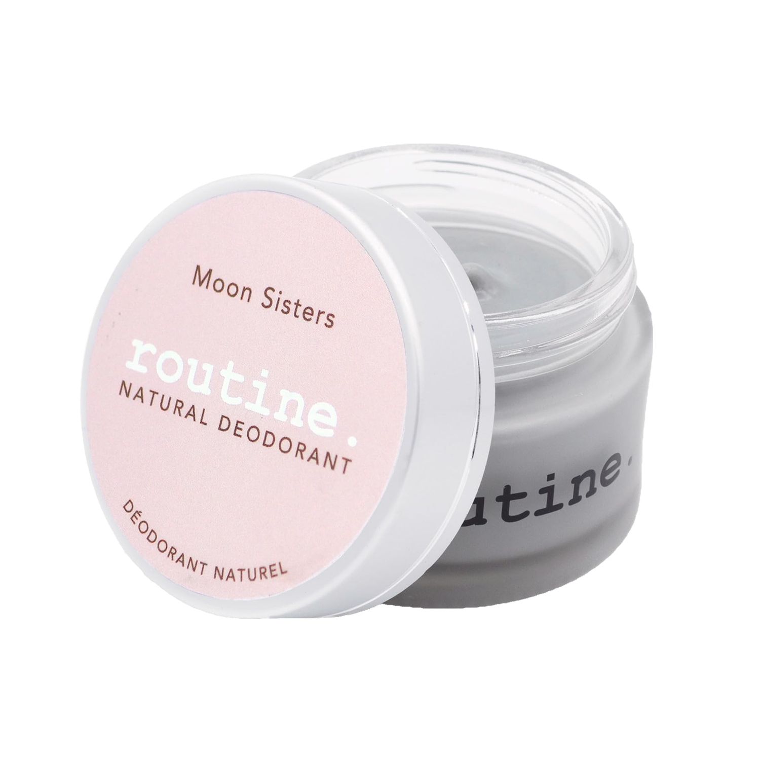 Routine Natural Deodorant for Women and Men with Activated Charcoal 58g Rose, Lavender, Vetiver &amp; Neroli (Moon Sisters Jar)