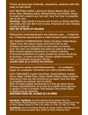 Cover Your Gray for Women Touch Up Stick, Dark Brown, 0.15 oz (Pack of 3)