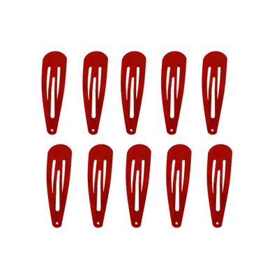 Motanar 50 Pack of Snap Hair Clips Hair Barrettes for Kids, Girls and Women, 50 mm (Red)