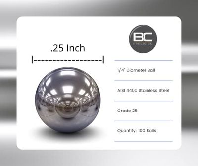 100 Large 1/4" Inch Stainless Steel Nail Polish Mixing Agitator Balls