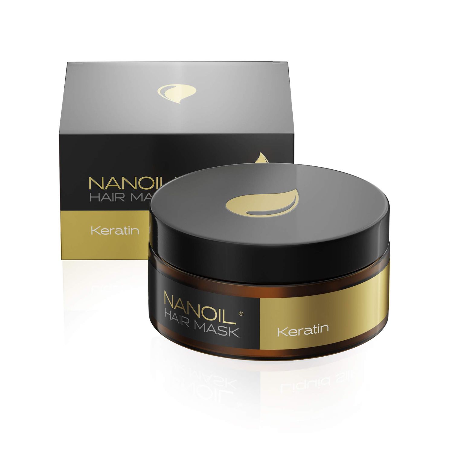 NANOIL Keratin Hair Mask 300ml - Regeneration &amp; Reconstruction, Reinforcement of Weak Hair, Intensive Hair Treatment