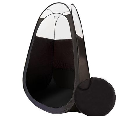Large Deluxe Spray Tanning Pop Up Tent in 1/3 Clear Black Portable Mobile Tan Booth with Carry Case