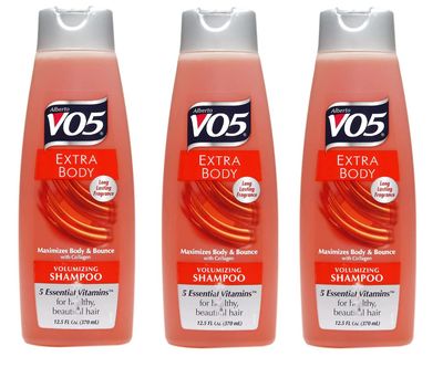 Alberto VO5 Extra Body Volumizing Shampoo, 12.5oz (Pack of 3) by Unknown