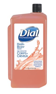 Dial-1127055 Hair + Body Wash, 1L Refill Catridge (Pack of 8)