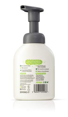 Scrubbington's Scrub All Children's 3 in 1 Shampoo, Conditioner &amp; Body Wash Foam for Sensitive Skin 1 x 200ml