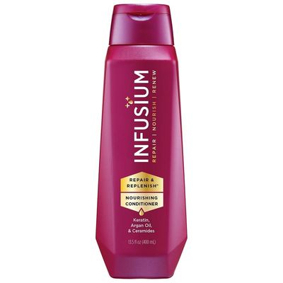 Infusium Repair &amp; Replenish Nourishing Conditioner, with Keratin &amp; Argan Oil, for All Hair Types, 13.5 fl oz