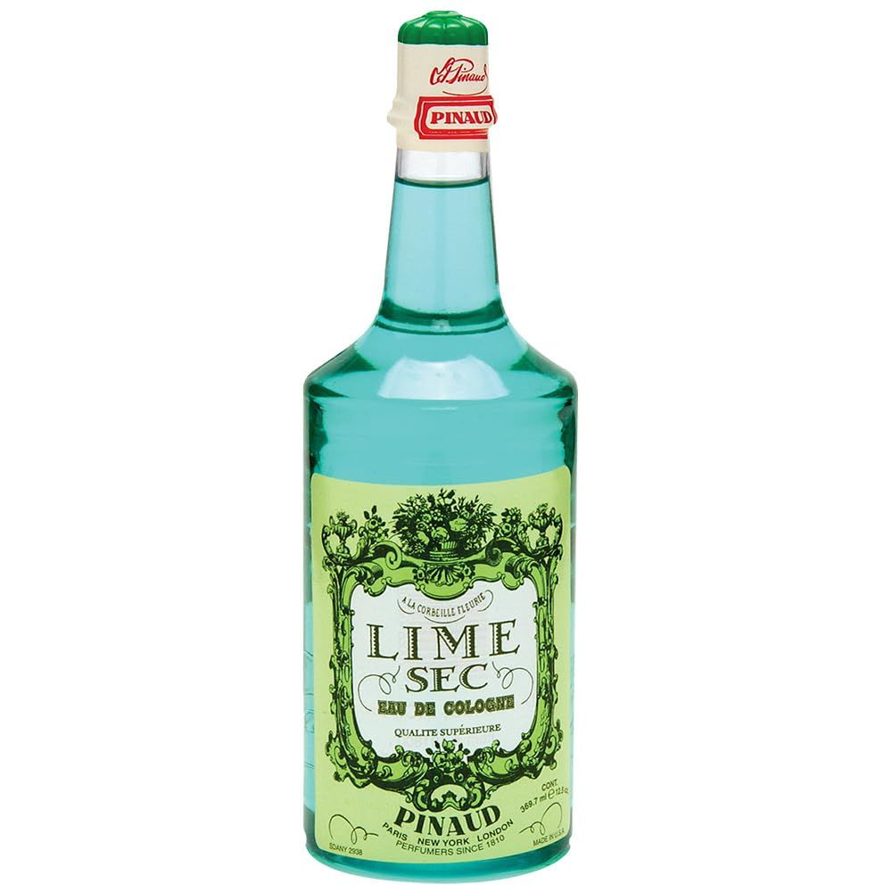 Clubman Pinaud Lime Sec Eau De Cologne, Invigorating Citrus Aromatic Fragrance for Men, 12.5 Fl Oz