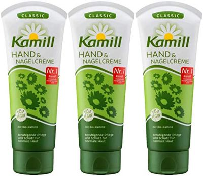 Kamill 3x100 ml Hand &amp; Nail Cream CLASSIC with BIO Camomile and Bisabolol | Germany