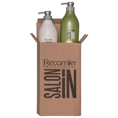 Recamier Saloon In Keratin Ultra Force Shampoo &amp; Conditioner Set Weak &amp; Damaged Hair | SalonIn Champ y Tratamiento Cabellos Dbiles y Maltratados Kit 33.8Oz-1000ml