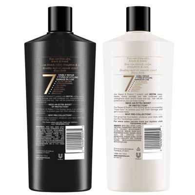 TRESemme Shampoo and Conditioner Set, Repair & Protect 7 with Biotin, Visibly Repairs 7 Types of Styling Damage and Strengthens Hair, 22 Fl Oz each
