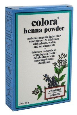 Colora Henna Powder Hair Color Chestnut 2 Ounce (59ml) (6 Pack)