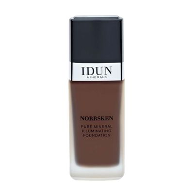 IDUN Minerals Liquid Norrsken Foundation - Silky Smooth Coverage - Luminous, Dewy Finish for Dry and Dull Skin - Water Resistant and Vegan Makeup - 227 Helga - Neutral Deep - 1.01 oz