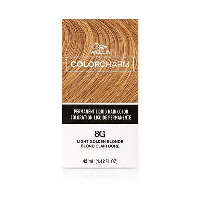 COLORCHARM Permanent Liquid Hair Color for Gray Coverage| 8G Light Gold Blonde| 1.4 Fl Oz