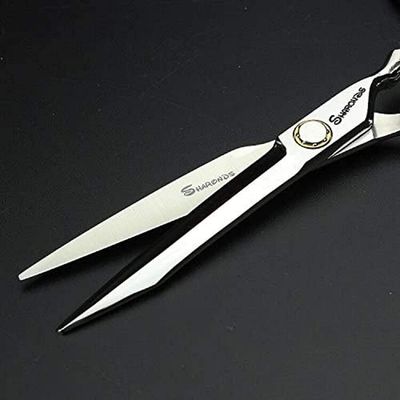6/7 inch professional hair clipper set with stainless steel sharp scissors, easy to trim, suitable for barbers, hair salons, and more. (6 inch-2pc-A)