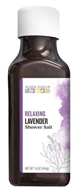 Aura Cacia Relaxing Lavender Shower Salts | 16 oz.