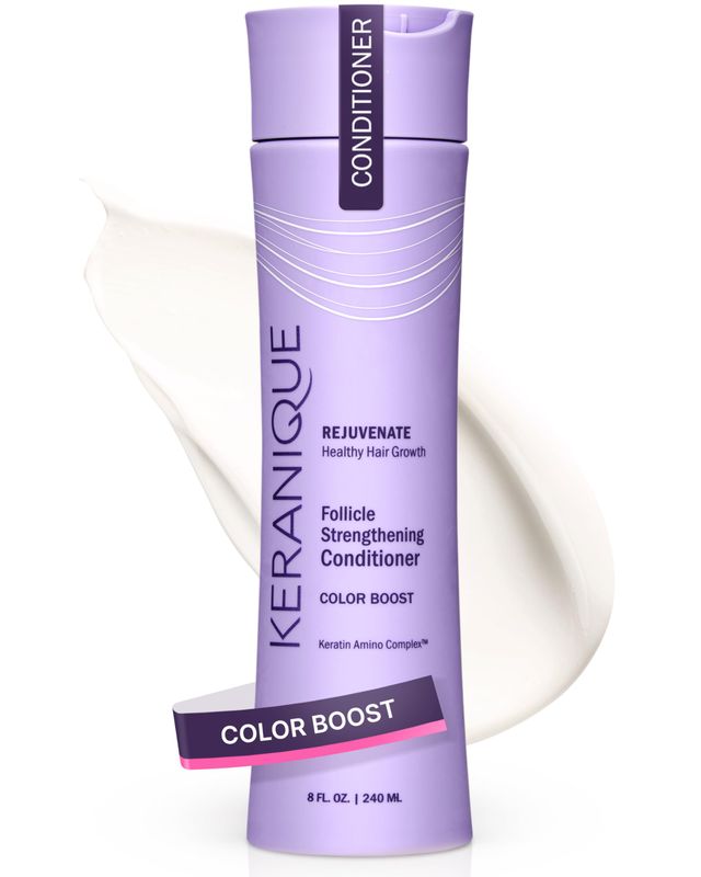 Keranique Color Boost Scalp Revitalizing Keratin Conditioner for Color Treated Hair| 3.4 fl oz, Free of Sulfates, Dyes and Parabens