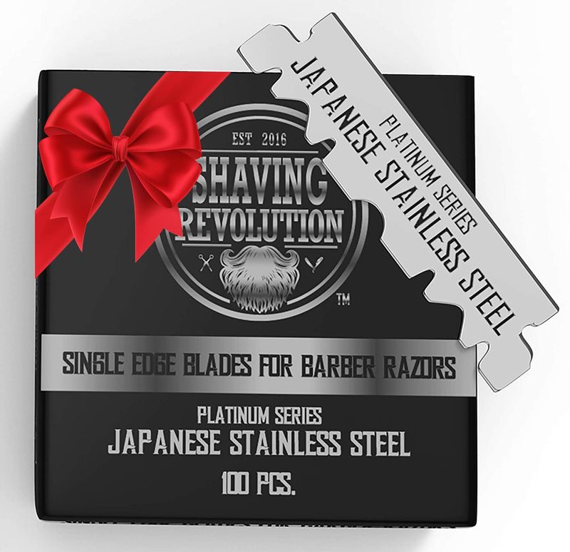 Barber Razor Blade - Single Edge Razor Blades 100 Count - Stainless Steel Razor Blades Single Edge