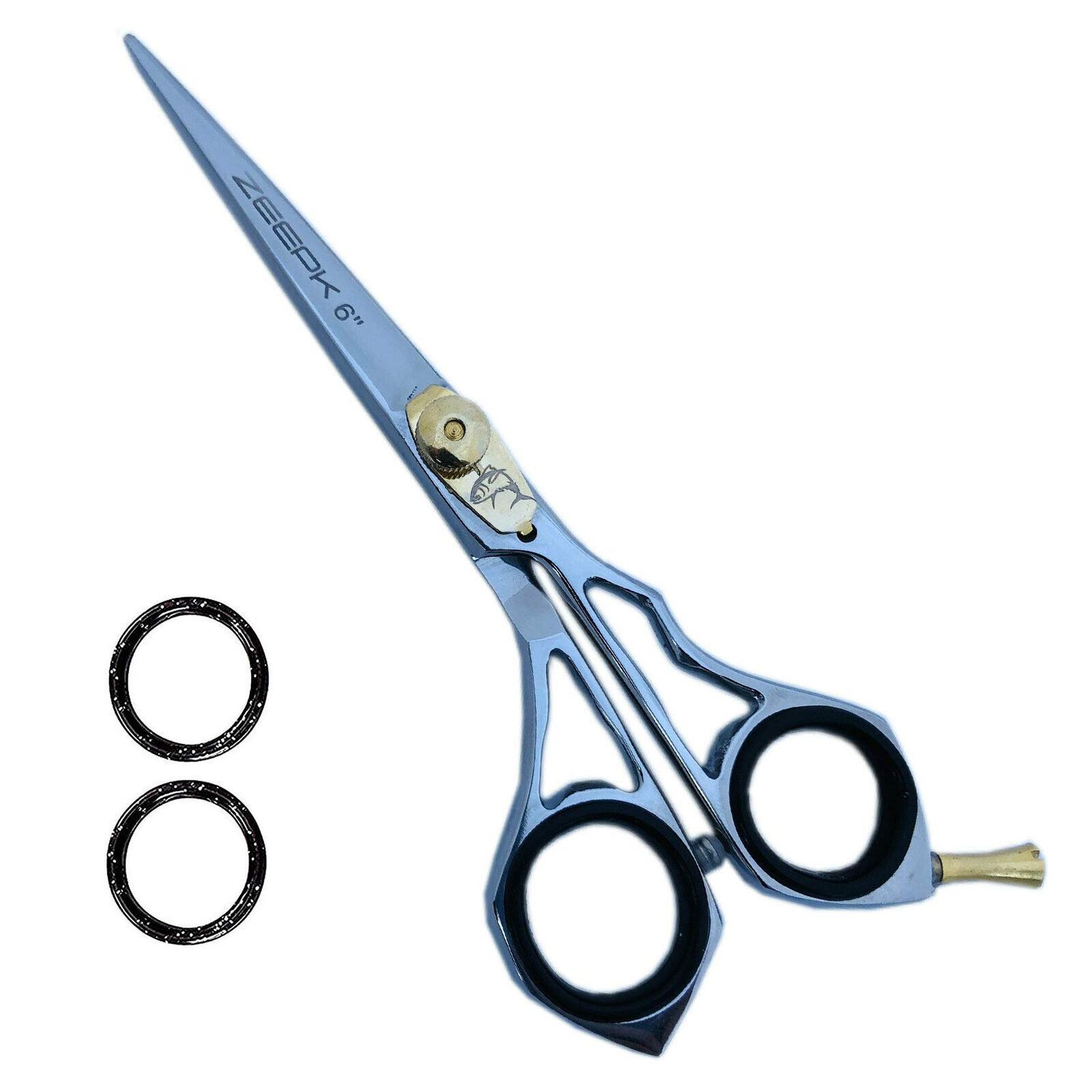 Zeepk 6&quot; inch Hair Cutting kit scissors beard grooming kit for men shears professional haircut haircutting system barber scissor with adjustable tension screw hairstylist gift ideas trimming